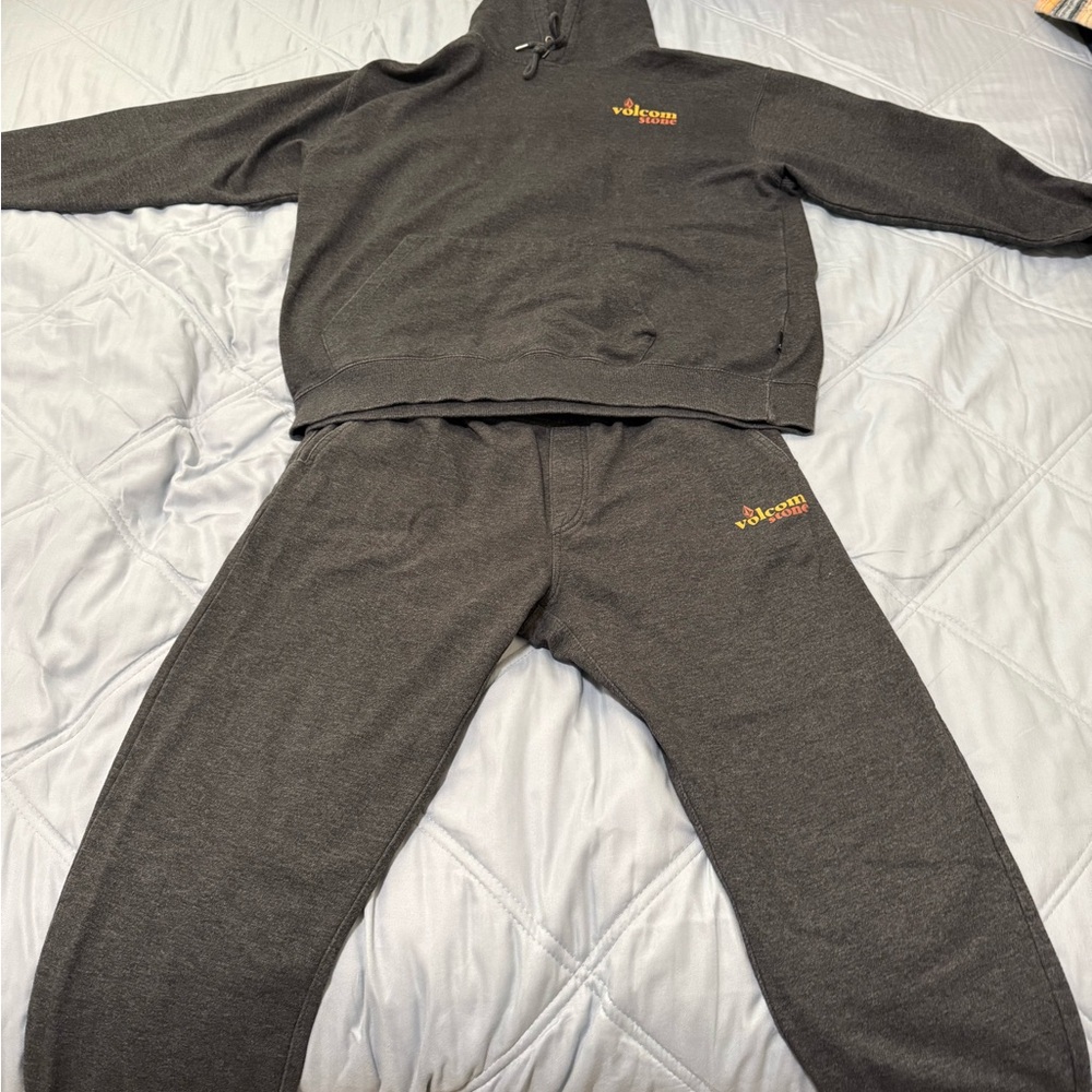 Volcom Charcoal Sweatpants and Hoodie Set
